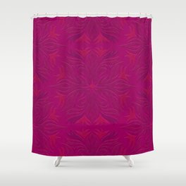 Magenta & Pink Flaming Flower Shower Curtain