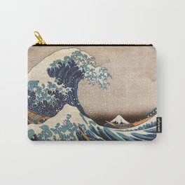 The Great Wave off Kanagawa Carry-All Pouch | Painting, Wave, Storm, Vintage, Other, Sea, Illustration, Japanese, Nature, Blue 