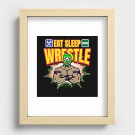 Eat Sleep Wrestle Lucha Libre Wrestling Recessed Framed Print