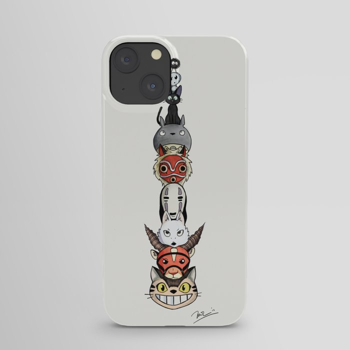 Totoro's neighbors from Spirited Away, Princess Mononoke and Kiki's Delivery Service iPhone Case