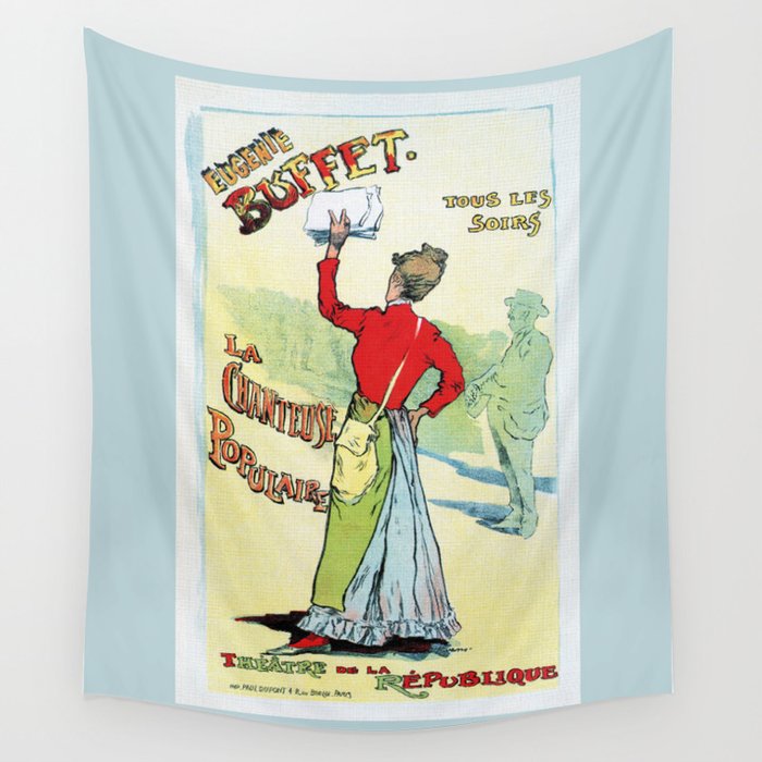 Female singer Eugenie Buffet Wall Tapestry