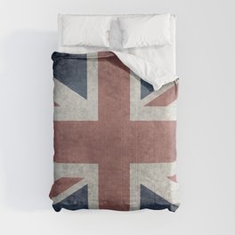 UK Flag, Retro Desaturated Comforter