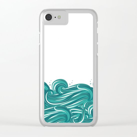 Sea waves Clear iPhone Case