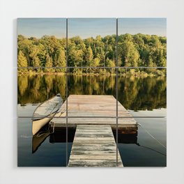 Dock on the Lake Wood Wall Art