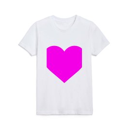 Heart (Magenta & White) Kids T Shirt