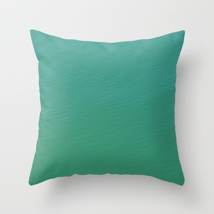 Teal waters texture Throw Pillow