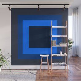 Navy Blue Square Design Wall Mural