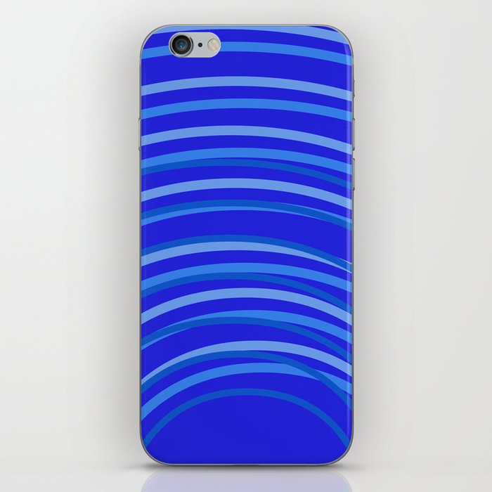Blue Imperfect Rainbow Lines iPhone Skin
