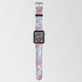 In the Garden Silver Apple Watch Band
