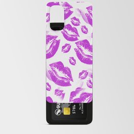Two Kisses Collided Playful Pink Colored Lips Pattern Android Card Case