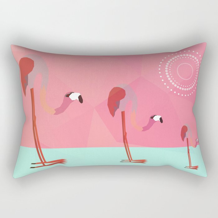flamingo beautiful bird Rectangular Pillow