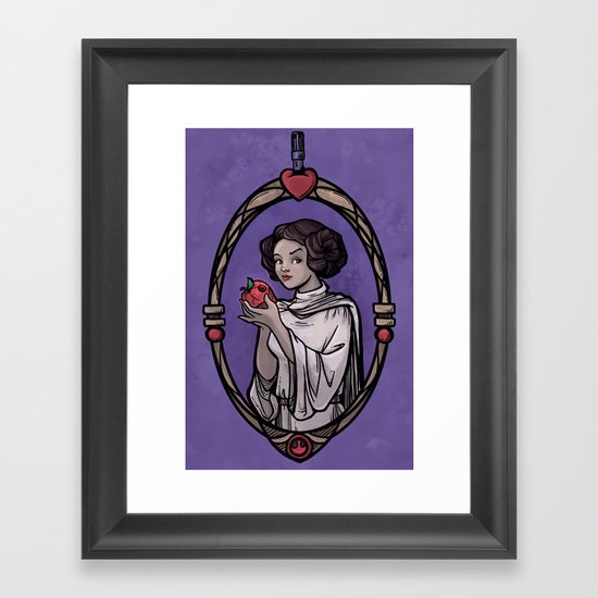 Snow Organa and the Poisoned Death Star Framed Art Print