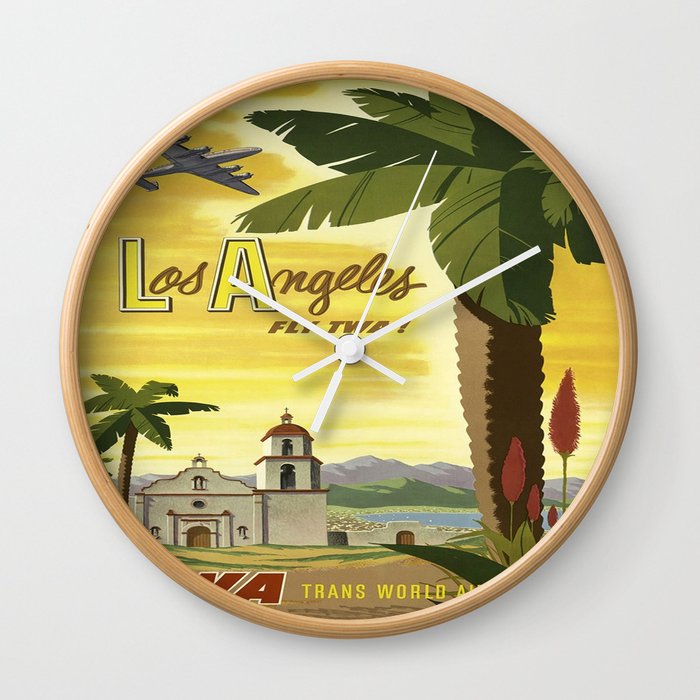 Vintage poster - Los Angeles Wall Clock