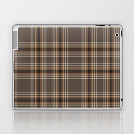 Brown Ombre Plaid Tartan Textured Pattern Laptop & iPad Skin
