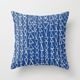 Blue Jazz Triangles Throw Pillow