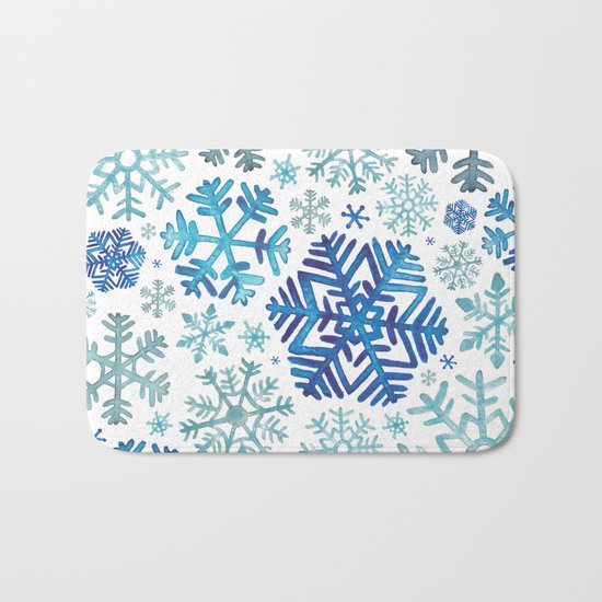 Snowflakes Bath Mat
