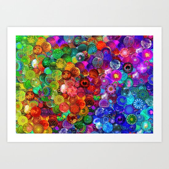 Cosmic Marbles Art Print