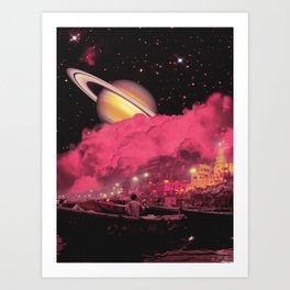 Astro Harbor Art Print