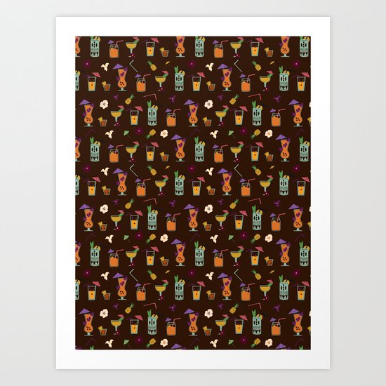 Tropical Drinks Art Print