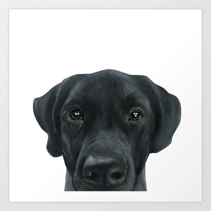 Labrador New Acrylic Painting By Miart Art Print By