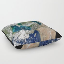 Turquoise eddies in the Black Sea - planet earth Floor Pillow