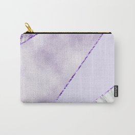 Lavender with grey marble Carry-All Pouch