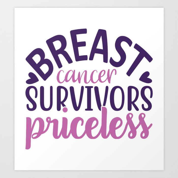 In October We Wear Pink - Breast Cancer Survivior Art Print