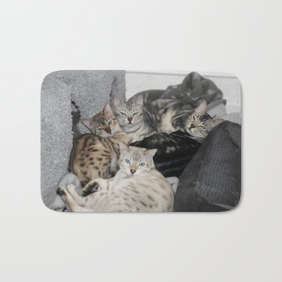 Bengal Cat Kitty Pile Bath Mat