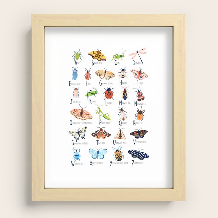 Insect Alphabet Poster by Ambers Textiles | Society6