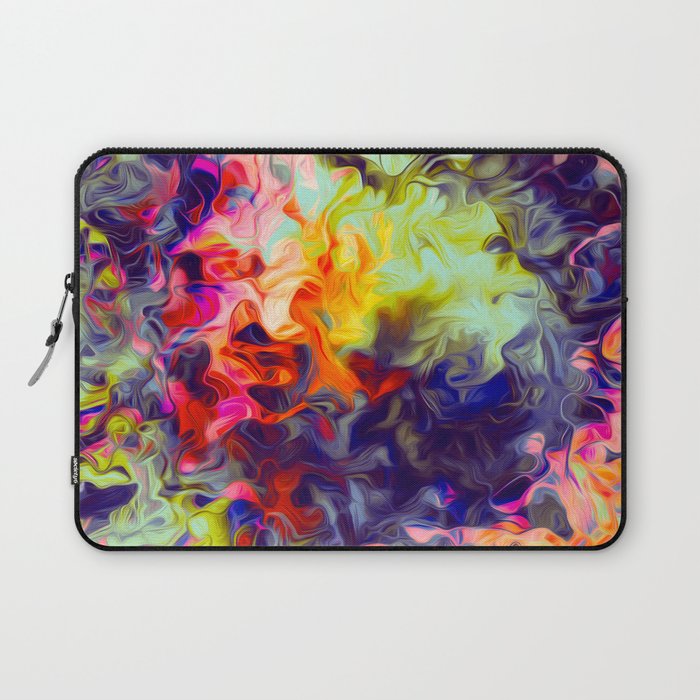 Surreal Smoke Abstract In Multicolor Laptop Sleeve