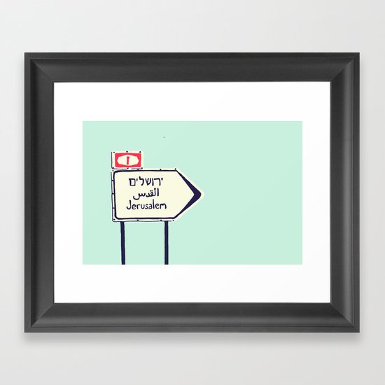 Jerusalem This Way Framed Art Print