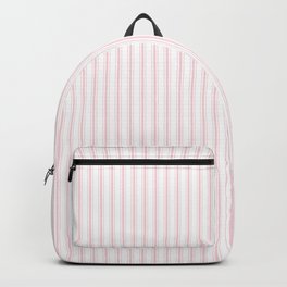 Light Millennial Pink Pastel Color Mattress Ticking Stripes Backpack