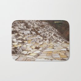 Salina de Maras in Sacred Valley Peru Bath Mat | Photo, Fields, Color, Film, Travel, Salt, Valley, Terrace, Peru, Digital 