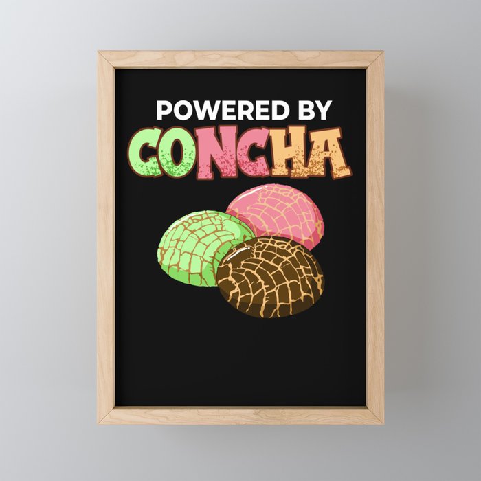 Pan Dulce Concha Mexican Bread Framed Mini Art Print