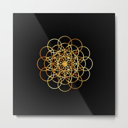 Flower or circle of life Metal Print | Geometrical, Gold, Eternity, Graphicdesign, Golden, Sun, Ring, Ancient, Force, Symmetry 