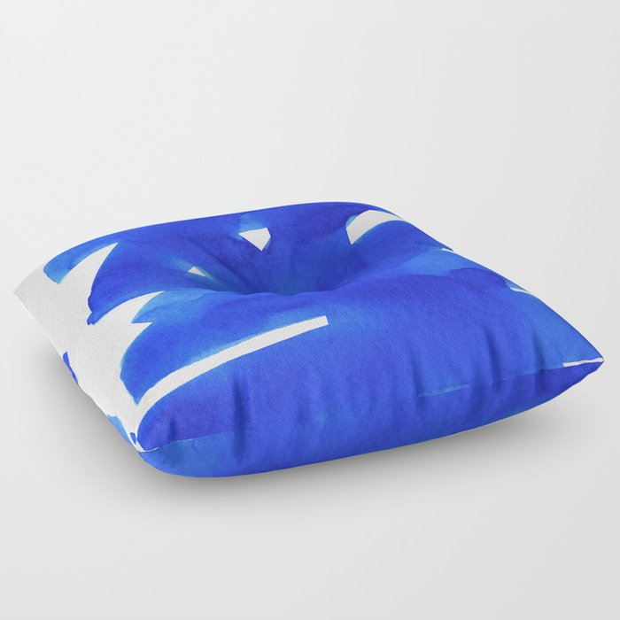 Superwatercolor Blue Floor Pillow