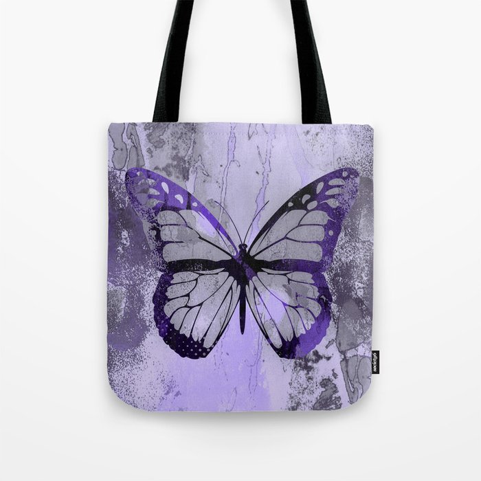 Abstract Butterfly Art Ultraviolett Colors Tote Bag