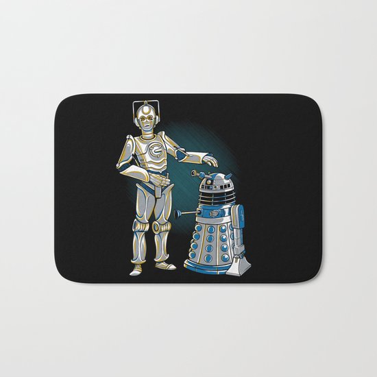 Cyber3PO and R2Dalek Bath Mat