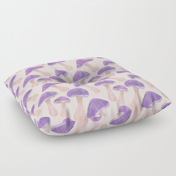 Purple Mushrooms Pattern  Floor Pillow