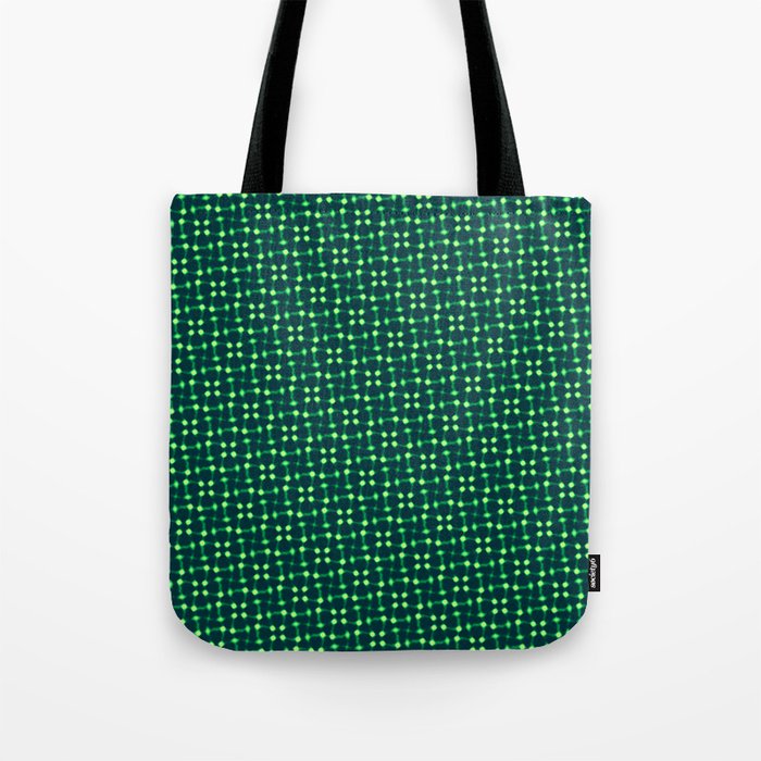 Fluorescent Green Lights Seemless Pattern Design Tote Bag