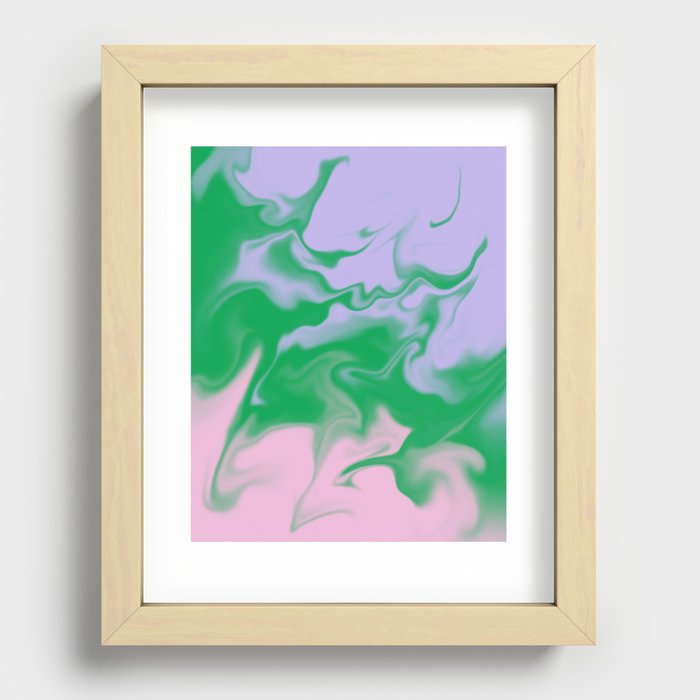 colorful marble pattern Recessed Framed Print