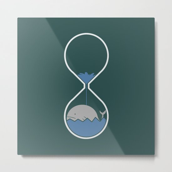whale hourglass Metal Print