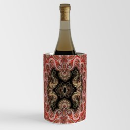 French Antique Kashmir Shawl Print Wine Chiller