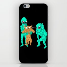 Alien and cat iPhone Skin