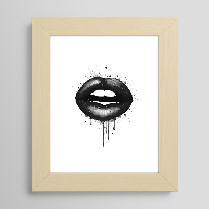 Black cheap lips painting