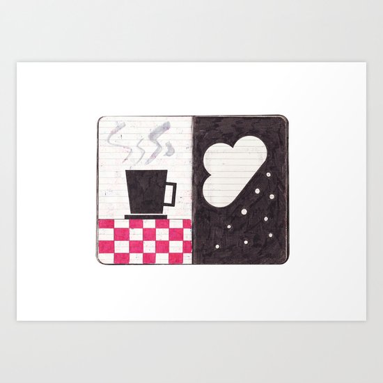 Coffee & Snow Art Print