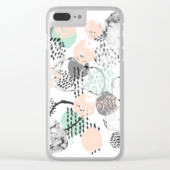 Brice - abstract minimal modern painting home decor minimalist art Clear iPhone Case