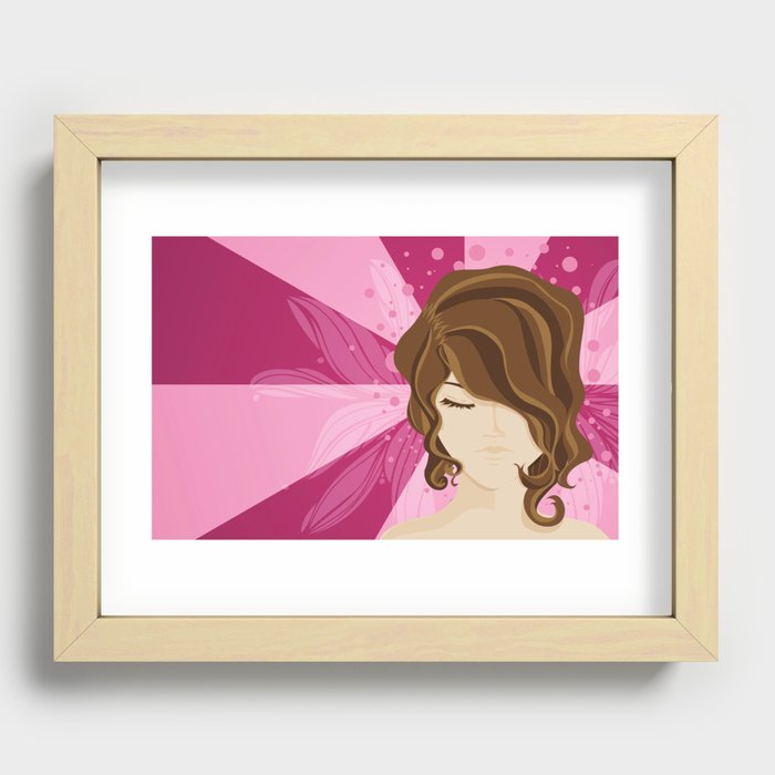 Peaceful in Pink Recessed Framed Print