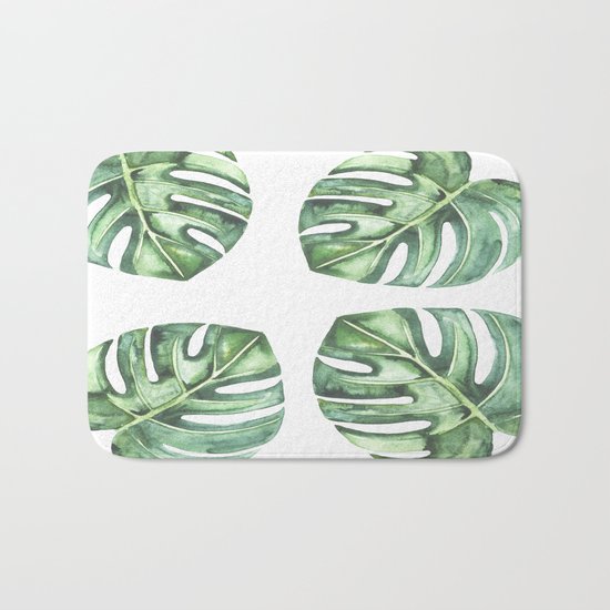 Monstera #society6 Bath Mat