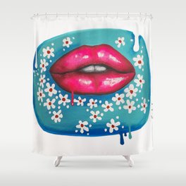 PINK LIPS Shower Curtain